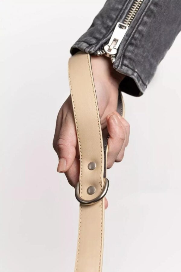 Champagne Fizz Vegan Leather Dog Leash - Image 3